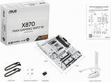 ASUS X870 MAX GAMING WIFI7 W AMD AM5 ATX Placa base, PCB blanco de...