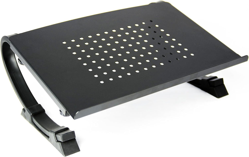 VIVO Soporte elevador curvado completamente ajustable negro para portátil, portátil y monitor STAND-V001N