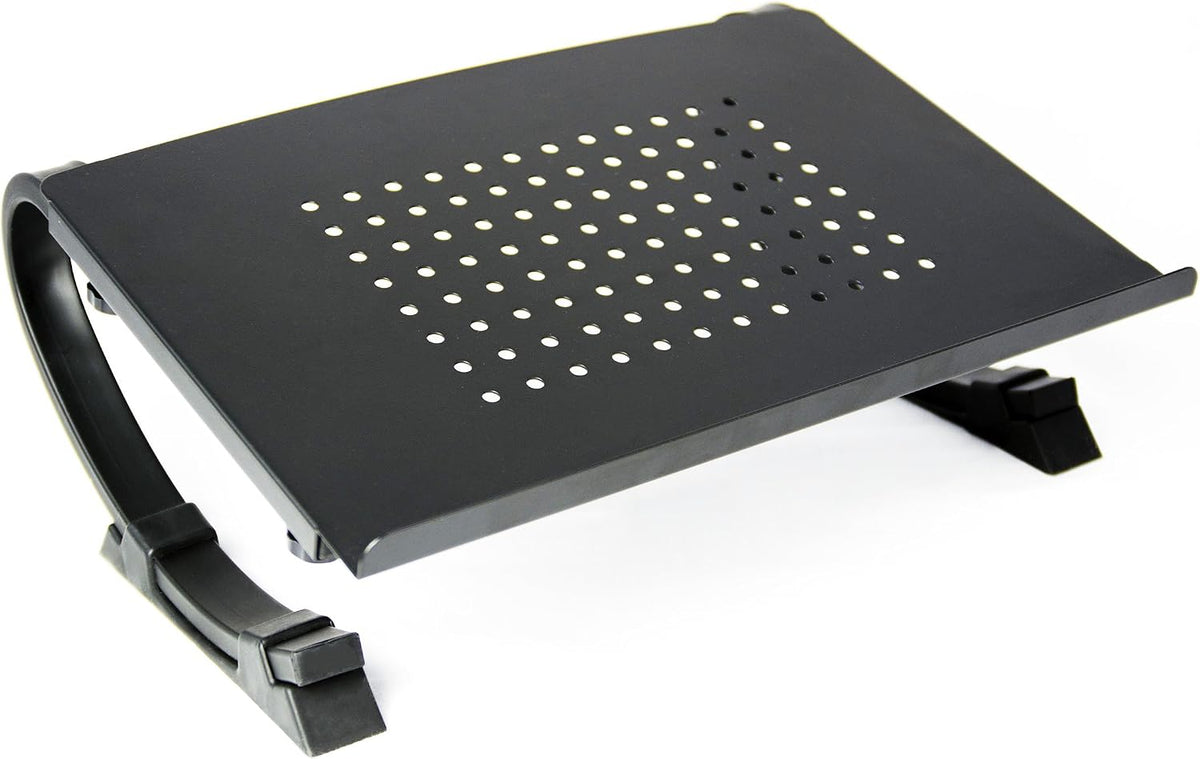VIVO Soporte elevador curvado completamente ajustable negro para portátil, portátil y monitor STAND-V001N