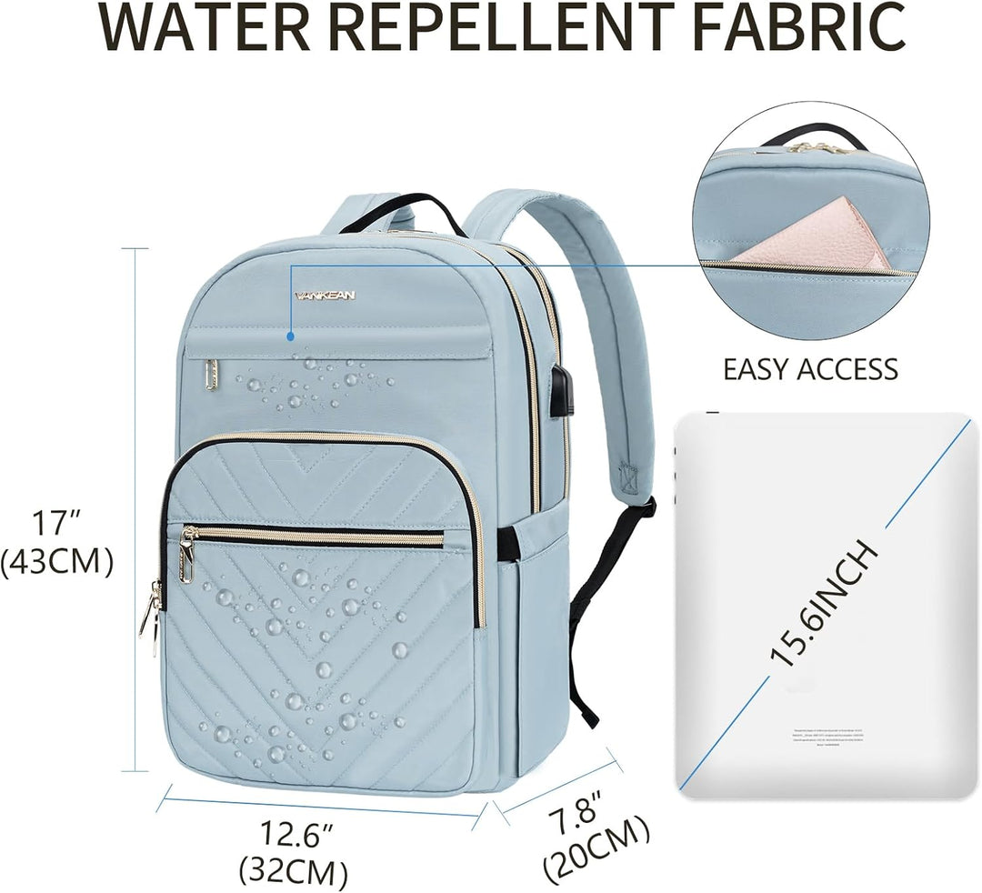 VANKEAN Mochila para laptop de 15.6 pulgadas para mujer, bolsa de t...
