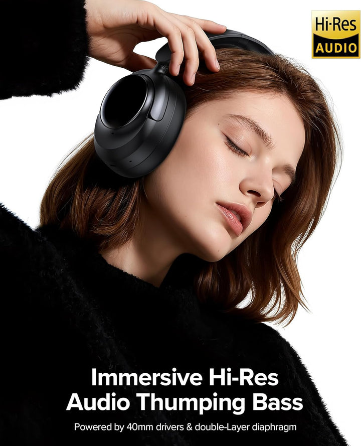 Auriculares híbridos con cancelación activa de ruido, 120 horas de...
