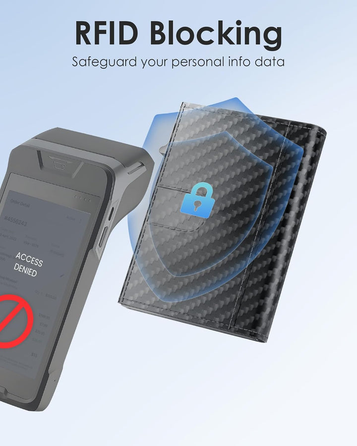 QLD Cartera RFID para hombre \u2013 Tarjetero inteligente desplegab...