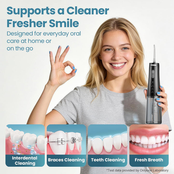 Onlyone - Irrigador dental con presión de agua ajustable para el cu...