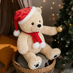 Tezituor - Oso de peluche de Navidad, 18 pulgadas, gran oso de Navidad