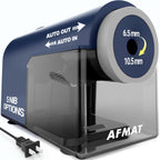 AFMAT Sacapuntas eléctrico PSC5, sacapuntas totalmente automático para lápices No.2/Jumbo/de colores de 6.5 a 0.4 in, entrada y salida automática, 5 modos de nitidez