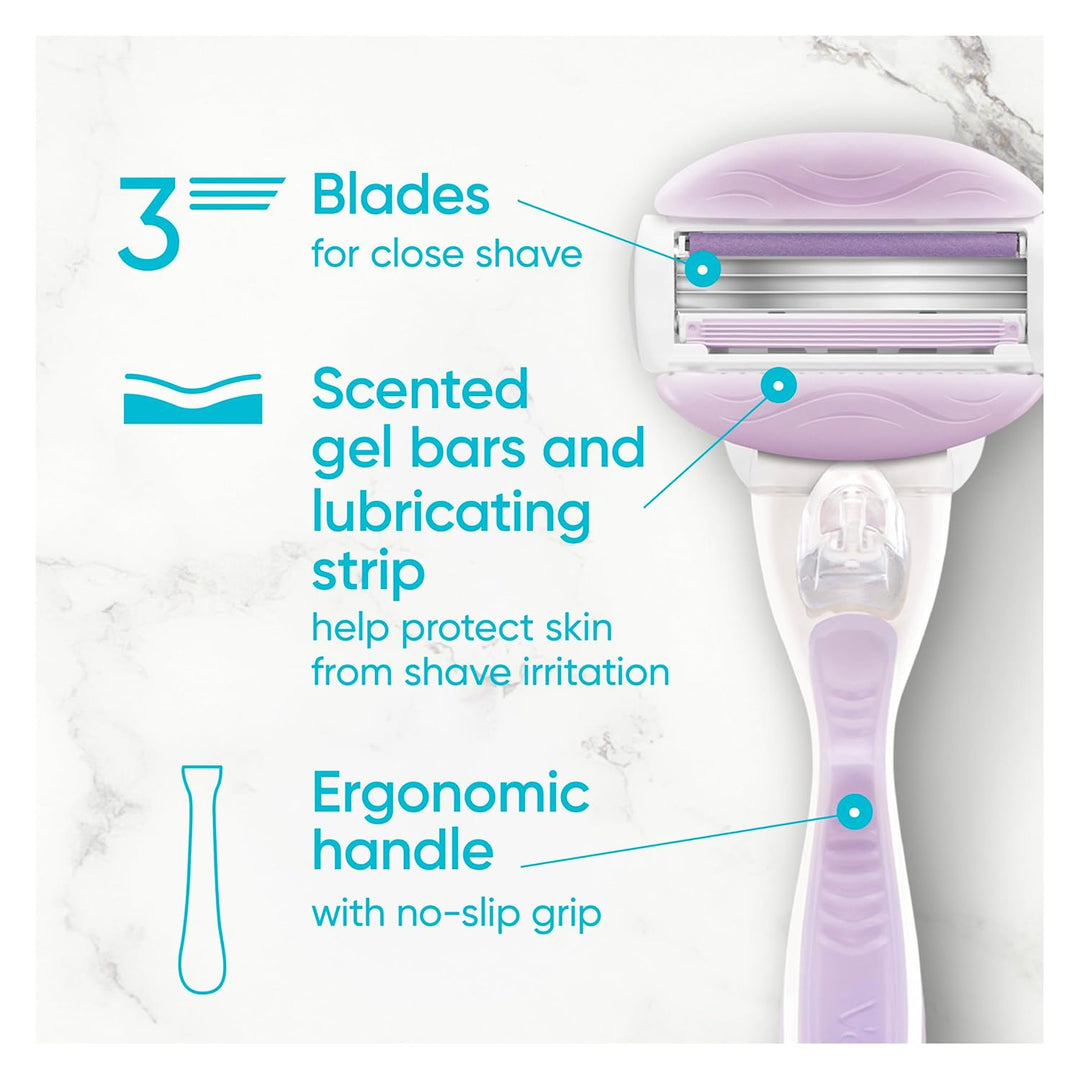 Gillette Venus ComfortGlide Freesia - Maquinilla de afeitar para mu...