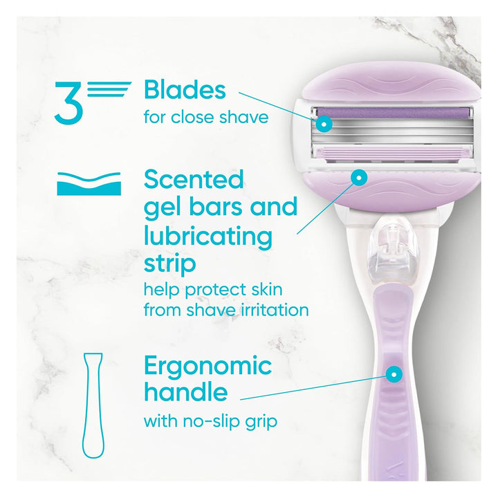 Gillette Venus ComfortGlide Freesia - Maquinilla de afeitar para mu...