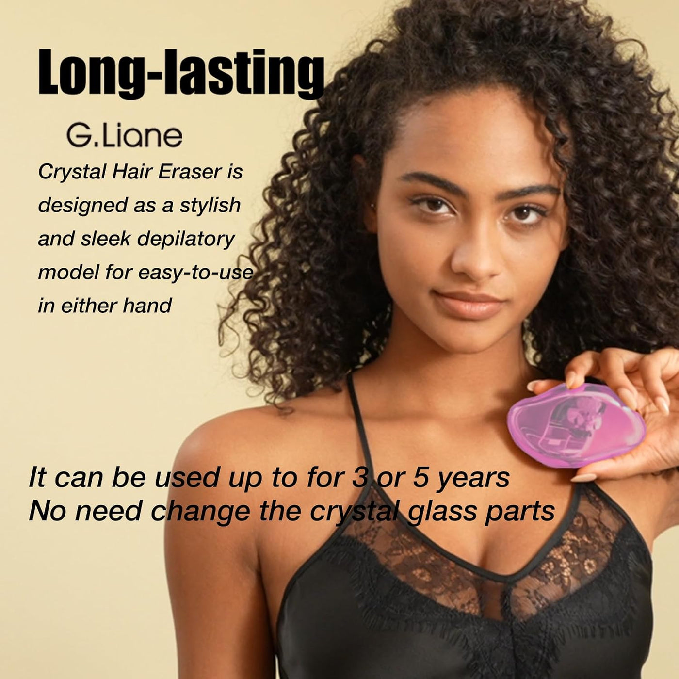 G.Liane Depilación de cristal, removedor de pelo de cristal sin dol...