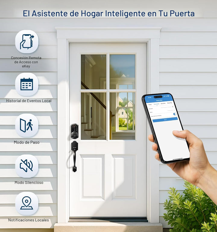 Veise VE06-H Juego de Cerradura Inteligente para Puerta Delantera,...