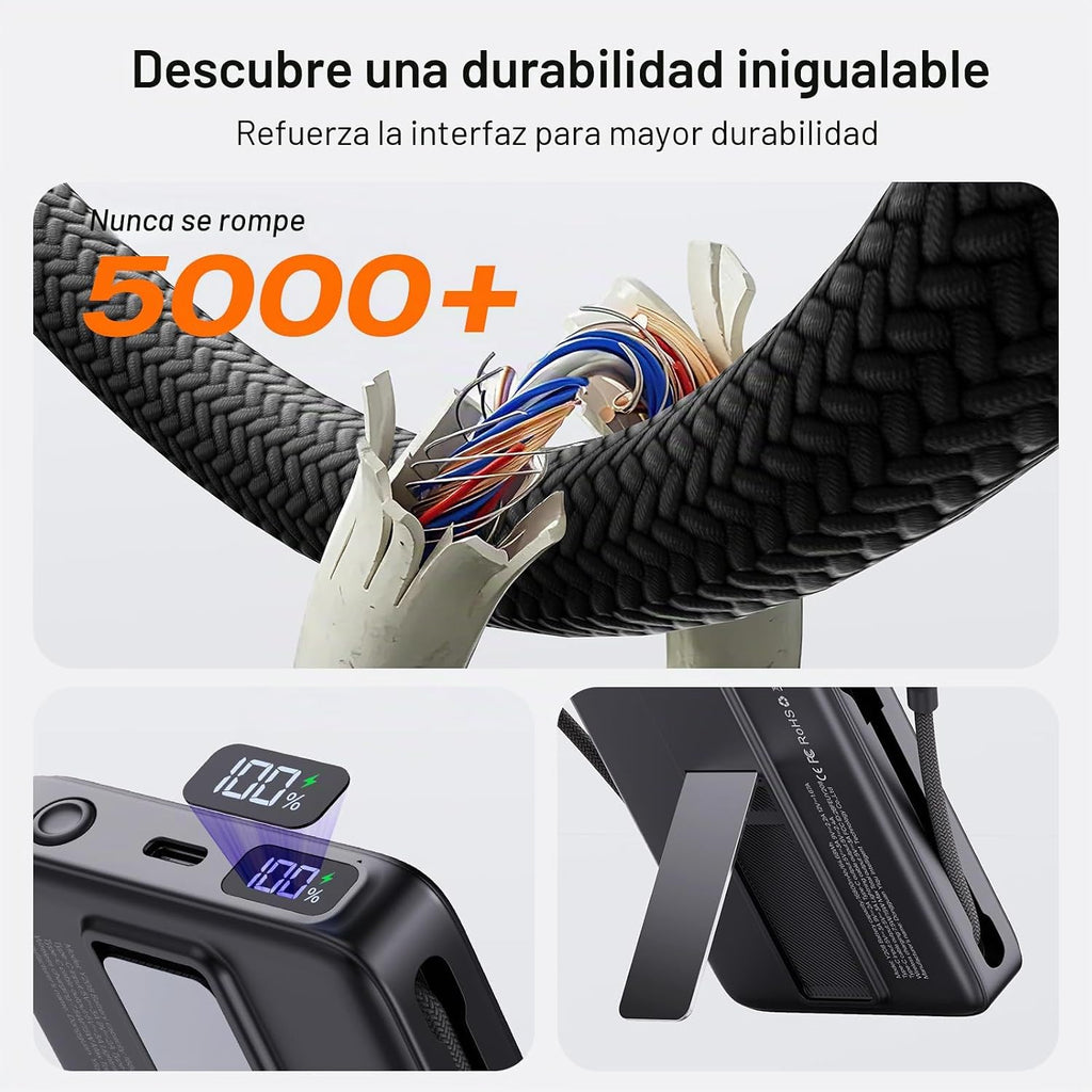 Cargador portátil magnético 10000mAh, banco de energía 22.5W con cable