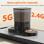 HoneyGuaridan Alimentador automático para gatos para 2 gatos, control de