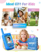 Walkie Talkies de video para niños, paquete de 2 recargables con cámara HD