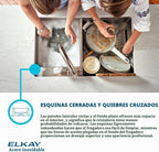 Elkay Crosstown Fregadero Undermount de Acero Inoxidable 16 Gauge 32-1/2" x 18" x 10" Tazón Único con Kit de Grifo