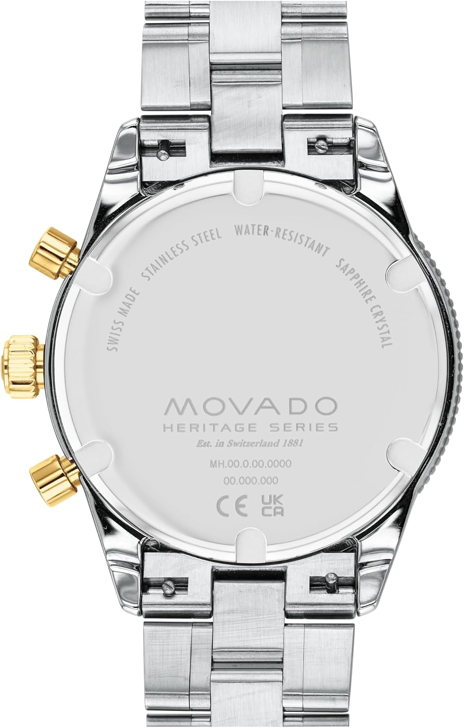 Movado Heritage Series Calendoplan S Reloj para Hombre - Movimiento Cronógrafo Suizo de Cuarzo, Pulsera de eslabones de Acero Inoxidable - Resistencia al Agua 5 ATM - Reloj de Moda Clásico y de Lujo para Él - 42 mm