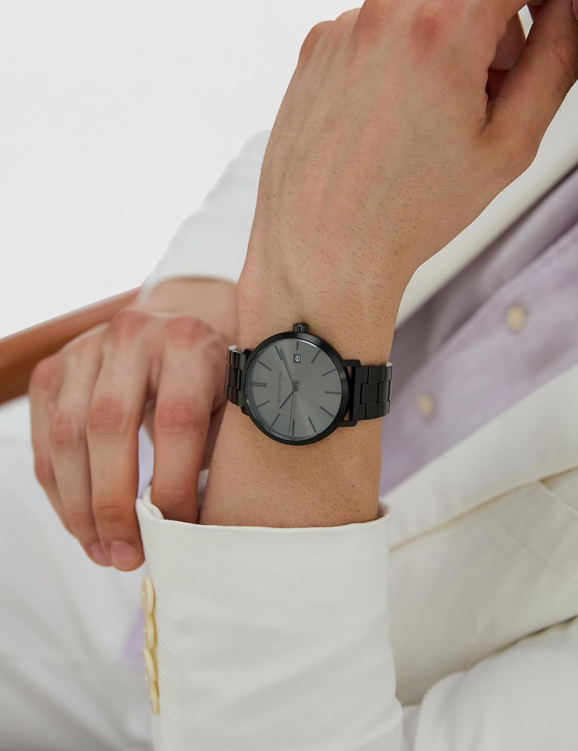Michael Kors Reloj Blake de acero inoxidable o cuero para hombre