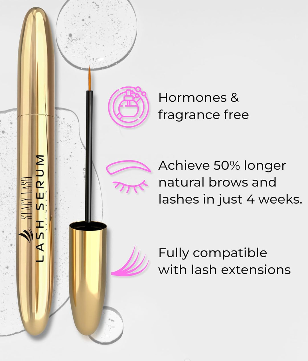 STACY LASH Kit de limpieza de champú de 3.4 fl oz de removedor de m...