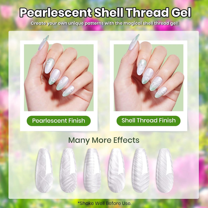 Beetles - Juego de 20 esmaltes de uñas de gel pastel con capa base...