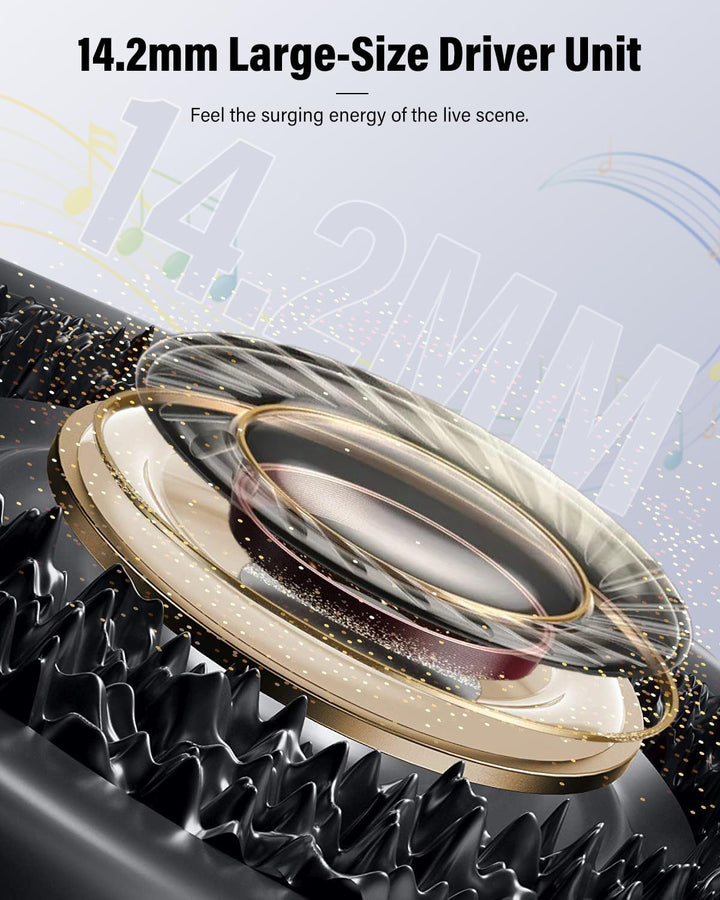 Auriculares inalámbricos, auriculares Bluetooth 5.4 con graves esté...