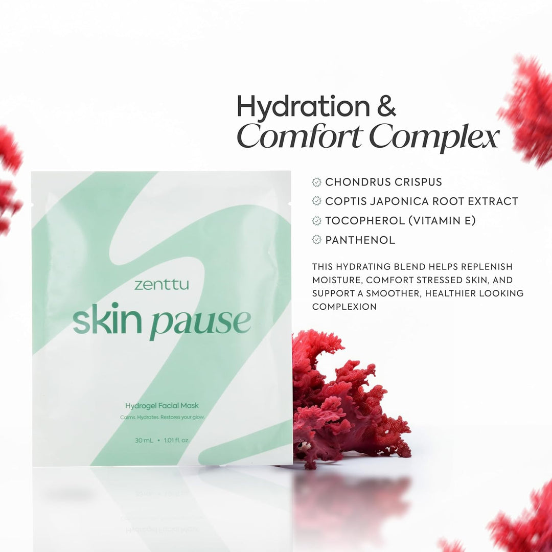 Zenttu Máscara facial coreana de colágeno, tecnología de hidrogel p...