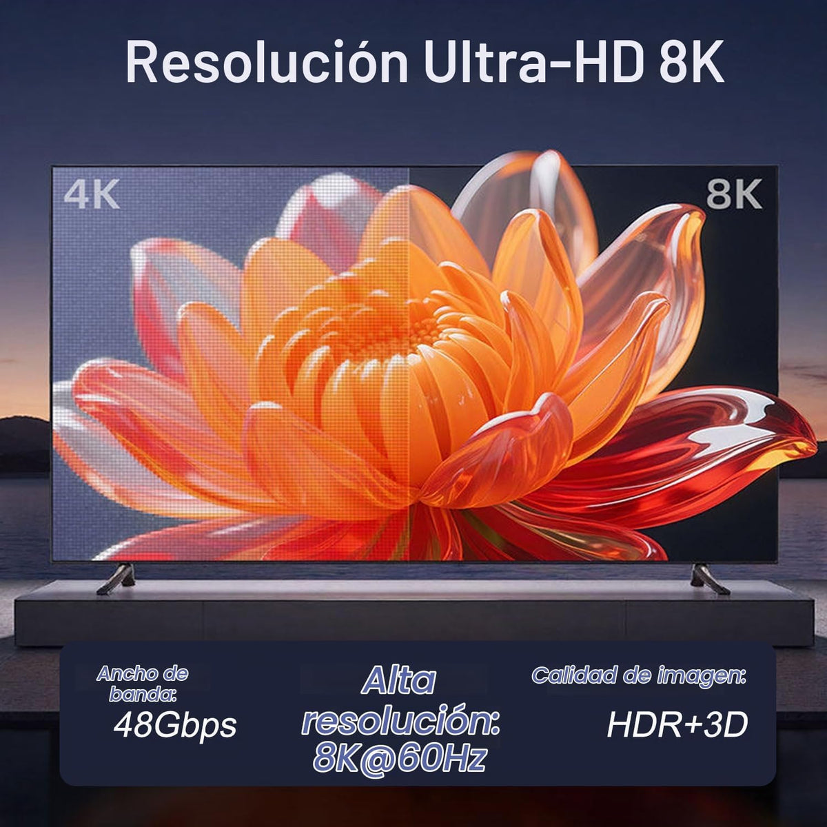 Interruptor HDMI 2.1, conmutador HDMI 8K 4 en 1 salida 8K @60Hz 4K @240Hz HDMI 2.1 selector de conmutador con soporte remoto CEC 3D HDR HDCP2.3 Dolby Vision/Atmos para PS5/4 Xbox Nintendo Switch Fire