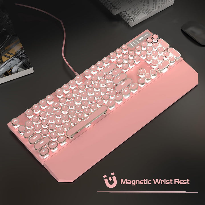 MageGee - Teclado mecánico tipo máquina de escribir para juegos ret...