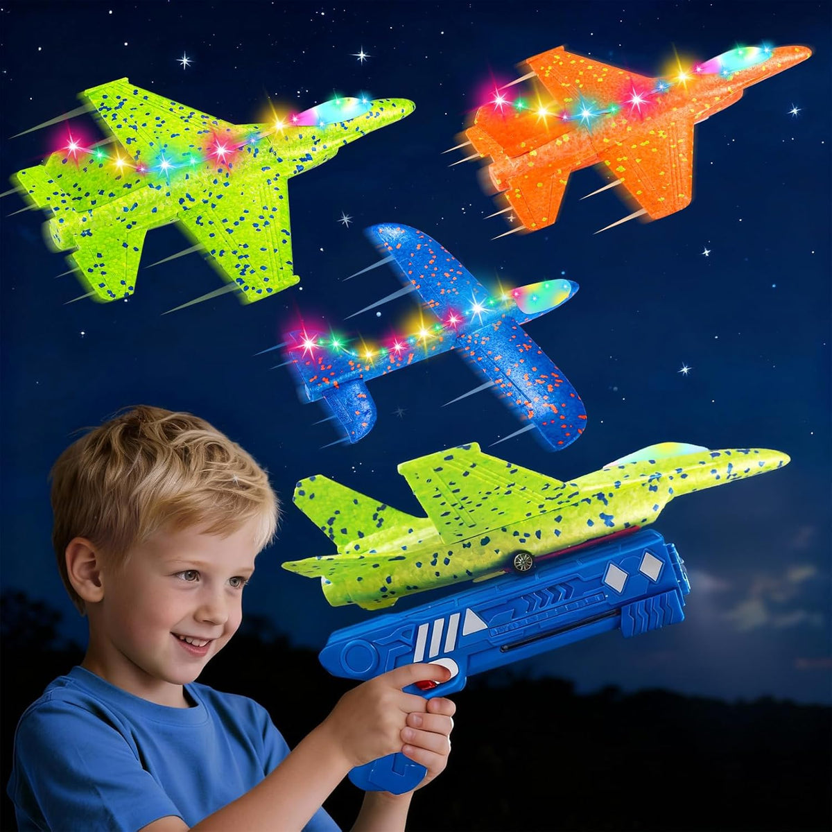 Paquete de 3 juguetes lanzadores de aviones 132 pulgadas