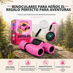 Binoculares para niños – Juguete perfecto para niños pequeños y niñas – Juego extenso que incluye lupa y brújula – Potente aumento 8 x 21 – niños de 3 a 12 años para niños pequeños