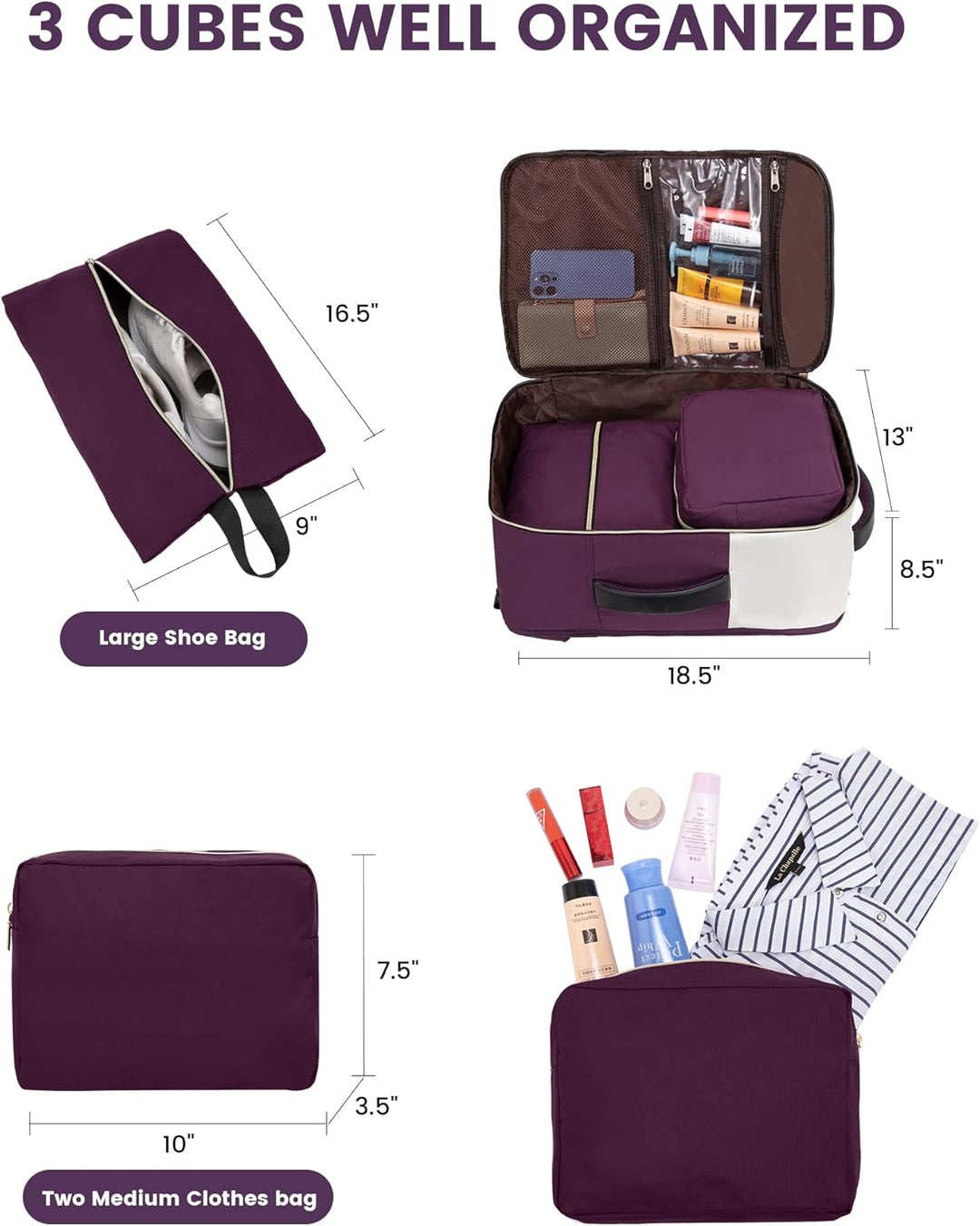 LOVEVOOK - Mochila de Mano, Mochila de Viaje de 40L para Mujeres co...