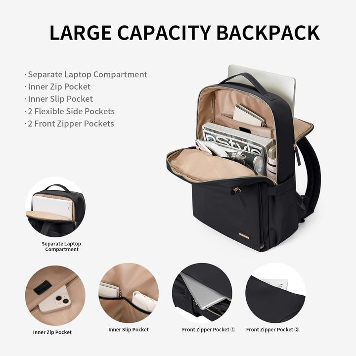 GOLF SUPAGS Elegante mochila para computadora portátil para mujer,...