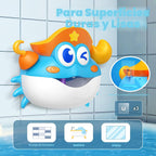 Juguetes de baño, juguetes de baño iluminados para bebés, máquina de burbujas de baño con luz RGB colorida, gran cumpleaños para niños y niñas, juguete de bañera para niños de 1-3, 4-8 años