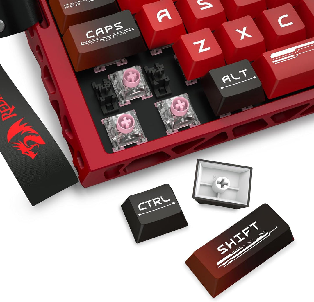 Redragon K753 HE - Teclado para juegos de disparo rápido, 60% 61 te...