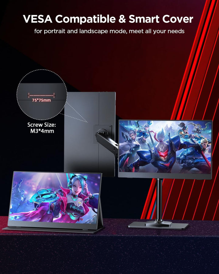 UPERFECT Monitor portátil para juegos 2K 120Hz, 16" 2560x1600 Q...