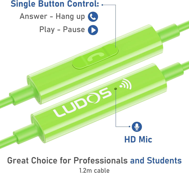 LUDOS OMNITONE - Auriculares USB C para iPhone 16 15 Pro Max Plus i...