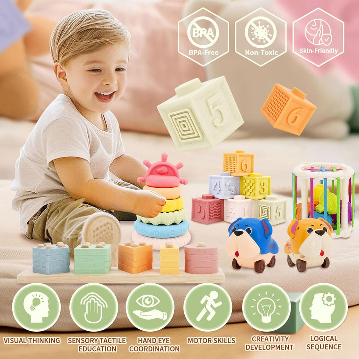 LUCKFUTURE Juguetes para bebés de 6 a 18 meses, juego de juguetes M...