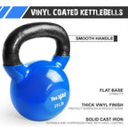 Yes4All - Juego de pesas rusas recubiertas de vinilo, set combinado para entrenamiento corporal completo, fuerza de agarre, flexiones y ejercicios con mancuernas