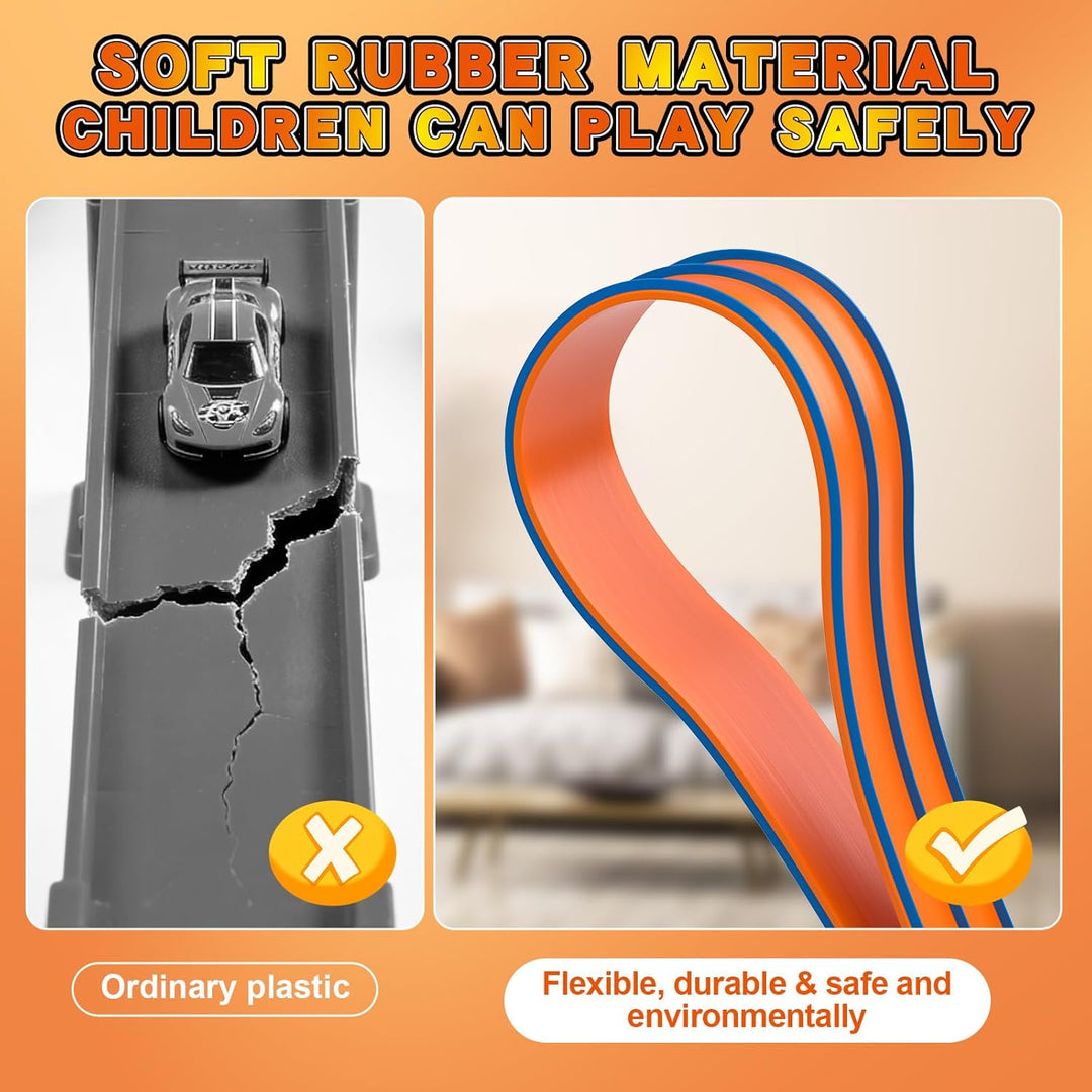Flex Tracks - Pista de carreras flexible de 15 pies para