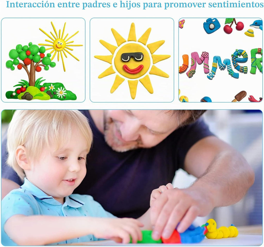 72 Colores de Arcilla Polimérica Kit, DIY Joyería Manualidades Regalos para Principiantes
