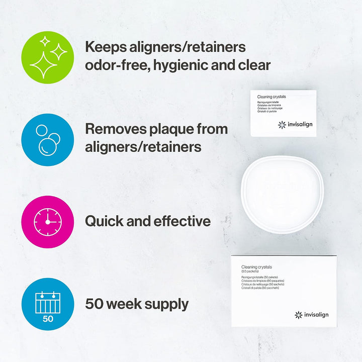 INVISALIGN Cristales de limpieza para alineadores transparentes y r...
