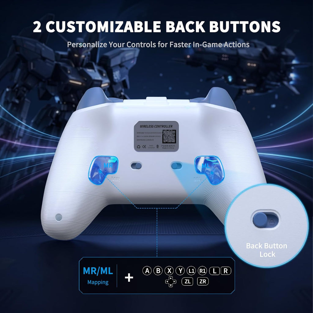 YUYIU Controlador Inalámbrico para Gaming para PC, Switch, Steam Deck, Android, iOS
