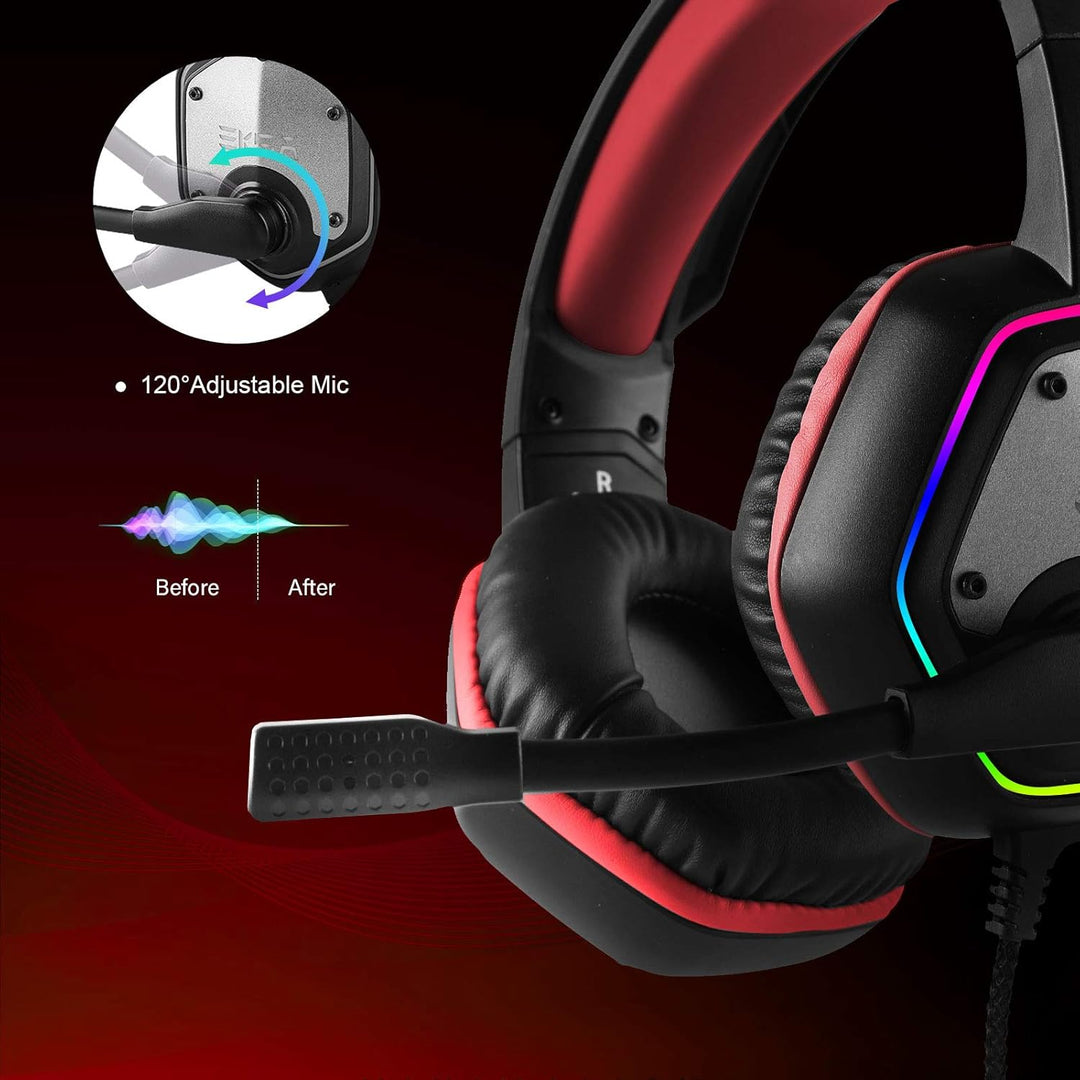 EKSA Auriculares para juegos E1000, auriculares de computadora con...