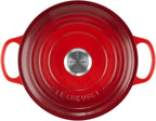 Le Creuset Horno holandés redondo ancho de hierro fundido esmaltado, 3.5 cuartos de galón., Cerise