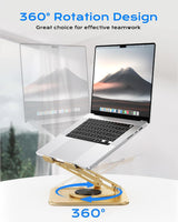 LOXP Soporte ajustable para laptop, soporte para computadora con ba...