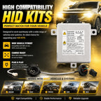 Termitor - Bombilla LED 9007/HB5 de alto rendimiento para kits de iluminación de coche HID todoterreno, brillo de 120,000 lúmenes, luz blanca brillante de 6500 K, fácil instalación, 85 K+ horas de
