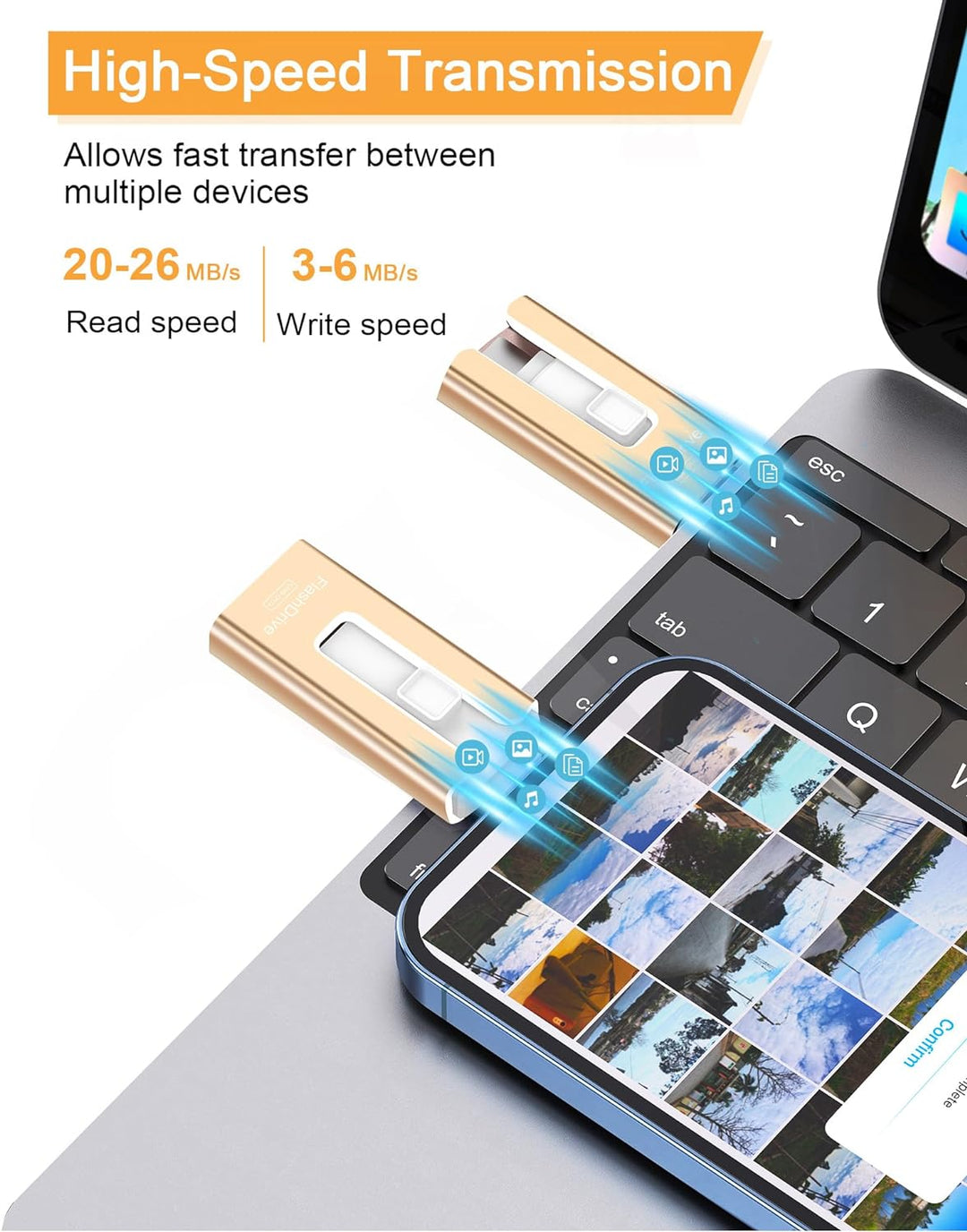 Unidad Flash USB de 512GB, Photo Stick Memoria de Almacenamiento de...