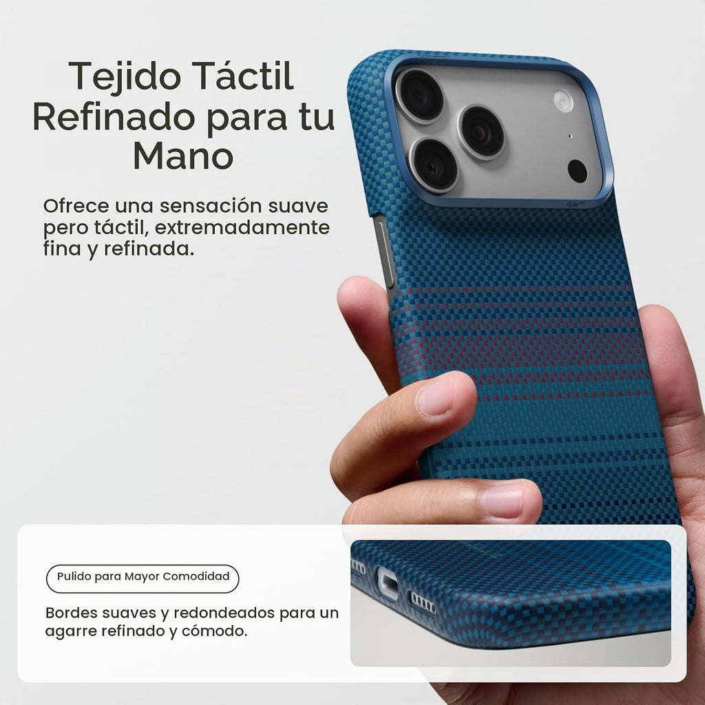 pitaka Funda para iPhone 18 Pro de 6.3" con sensación sin funda, medianoche