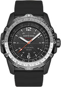 NORTH EDGE Reloj solar para hombre, sin necesidad de batería, 50M resistente al agua, reloj militar al aire libre, analógico luminosa, correa de silicona duradera, tamaño 46mm