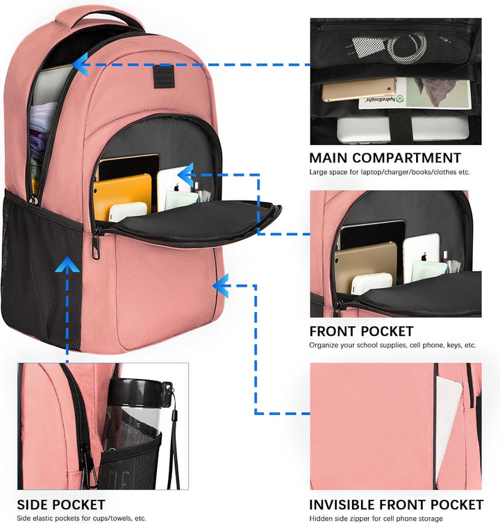 LARIPOP Mochila extra grande, mochila para laptop de negocios de 17...