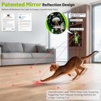 ORSDA Juguetes láser para gatos de interior, 2 en 1, interactivo, automático, doble láser y hierba gatera OVNI para juguetes de gatitos, radar de trayectoria verdaderamente aleatoria activado por movimiento, recargable 4 modos, diseño de abrazadera