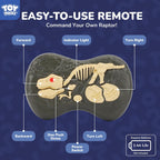 STEAM Life Juguetes de dinosaurio a control remoto para niños de 3 a 5 4 a 7 8 a 12, gran velociraptor recargable RC dinosaurio con caminar, luces y sonidos, juguete jurásico realista, regalos de cumpleaños para niños y niñas