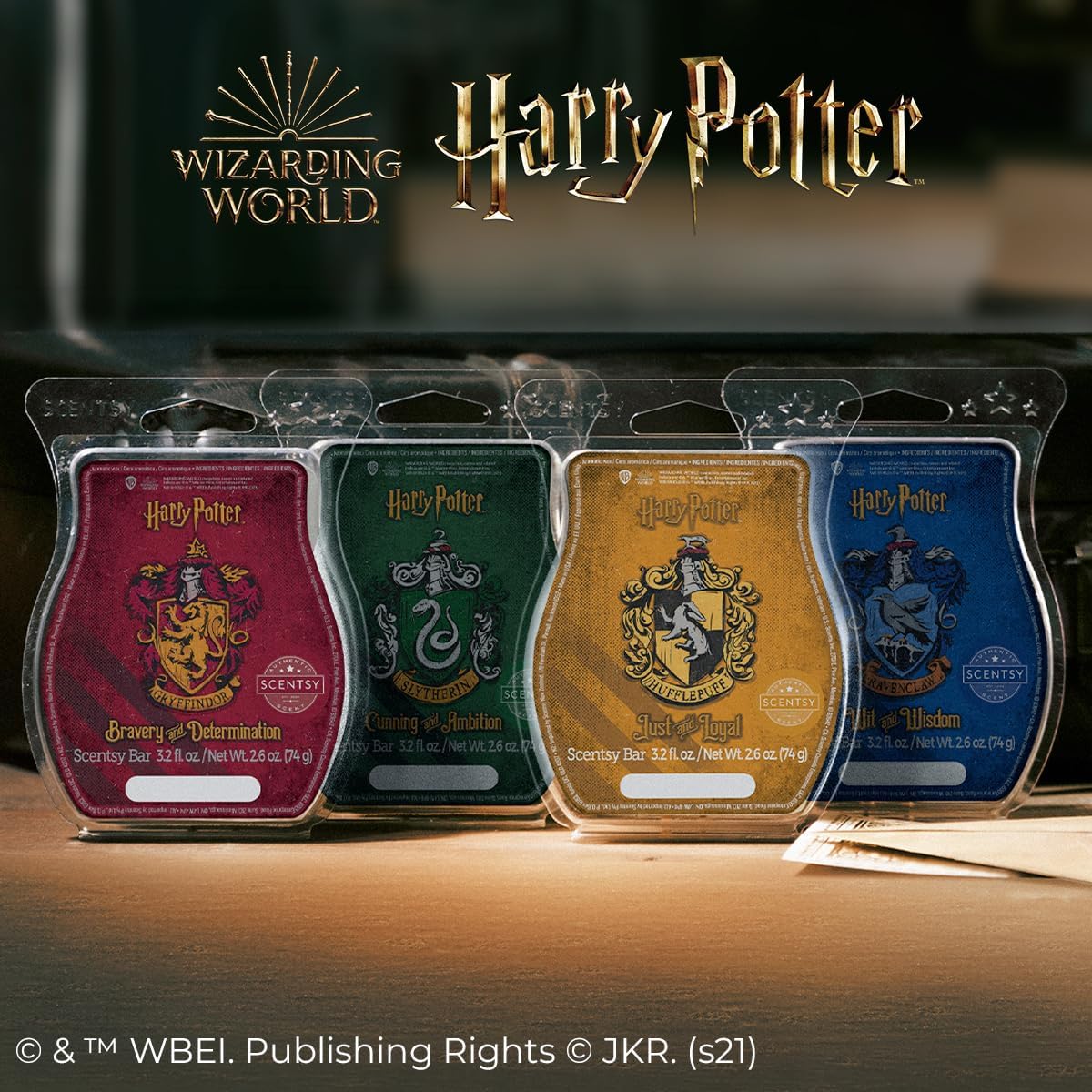 Scentsy Wax Melts, Harry Potter™ Houses, juego de 4 barras, cubos de cera